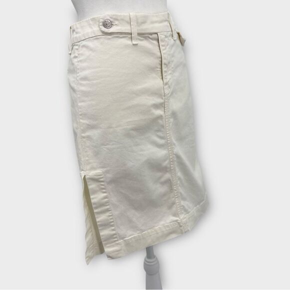 7 For All Mankind A-Line Above Knee Skirt in Bone Women’s Size 26 - Picture 2 of 9